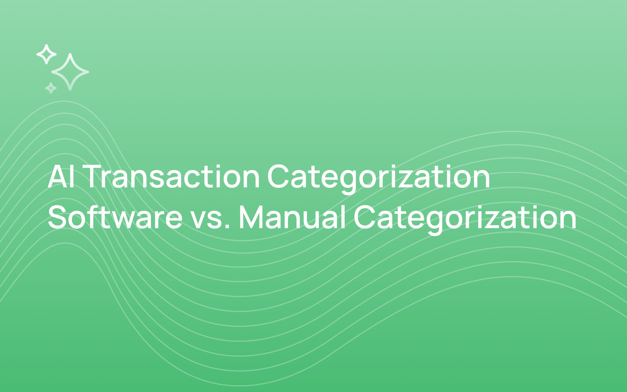 AI Transaction Categorization Software vs. Manual Categorization